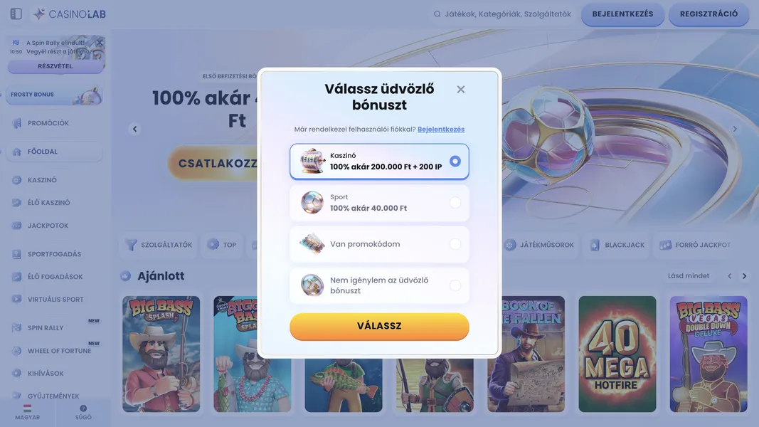 Üdvözlő bónuszok és befizetési ajánlatok